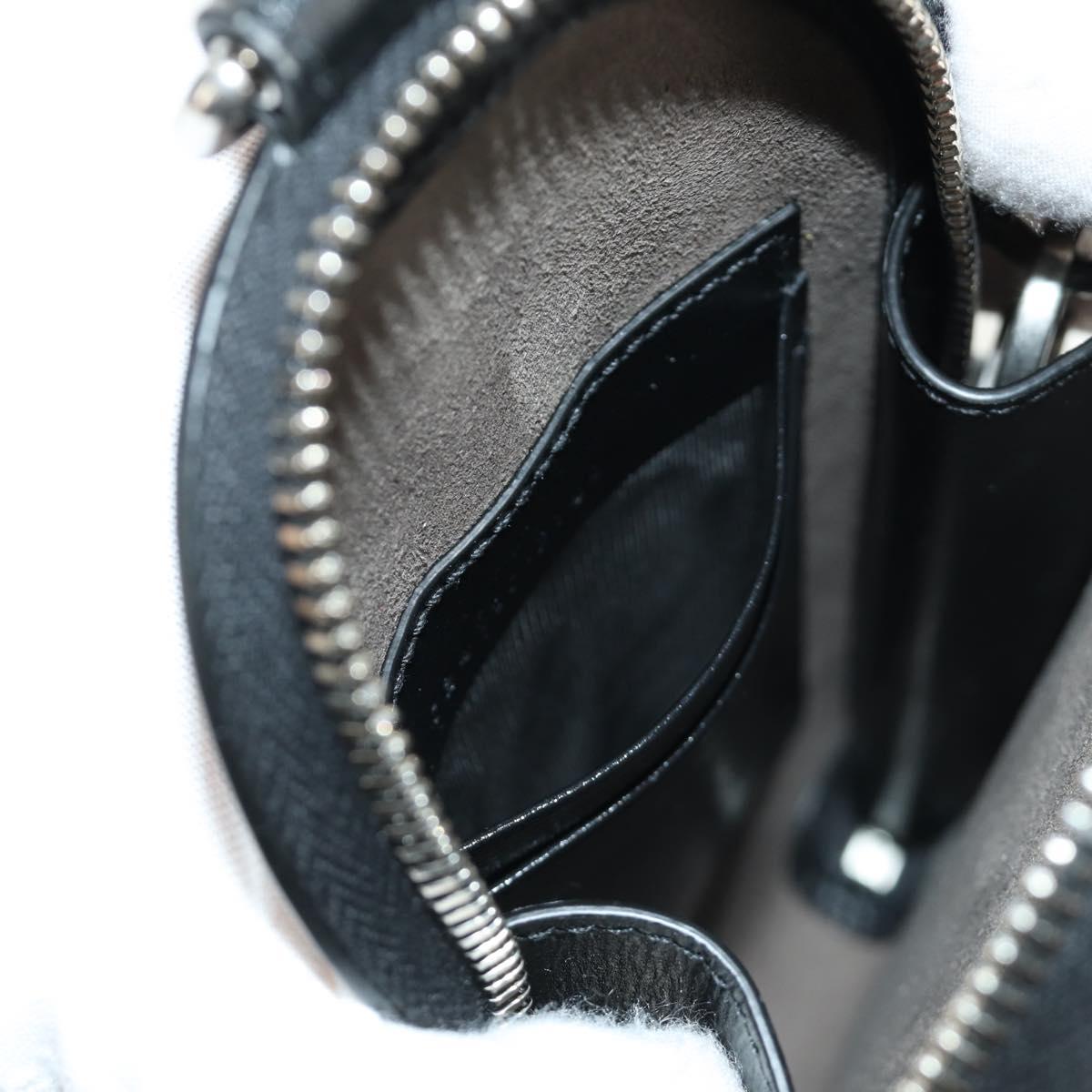 GUCCI GG Supreme Shoulder Bag PVC Black Silver 724351 Auth 183126M