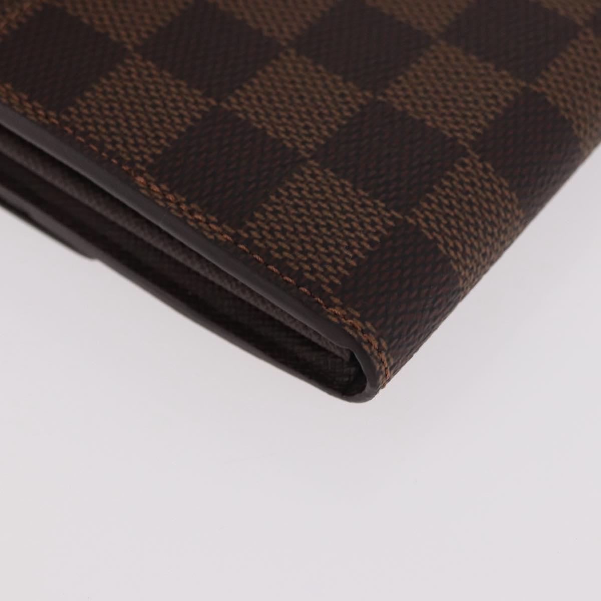 LOUIS VUITTON Damier Ebene Portefeuille Sarah Long Wallet N60491 Auth 183129SV