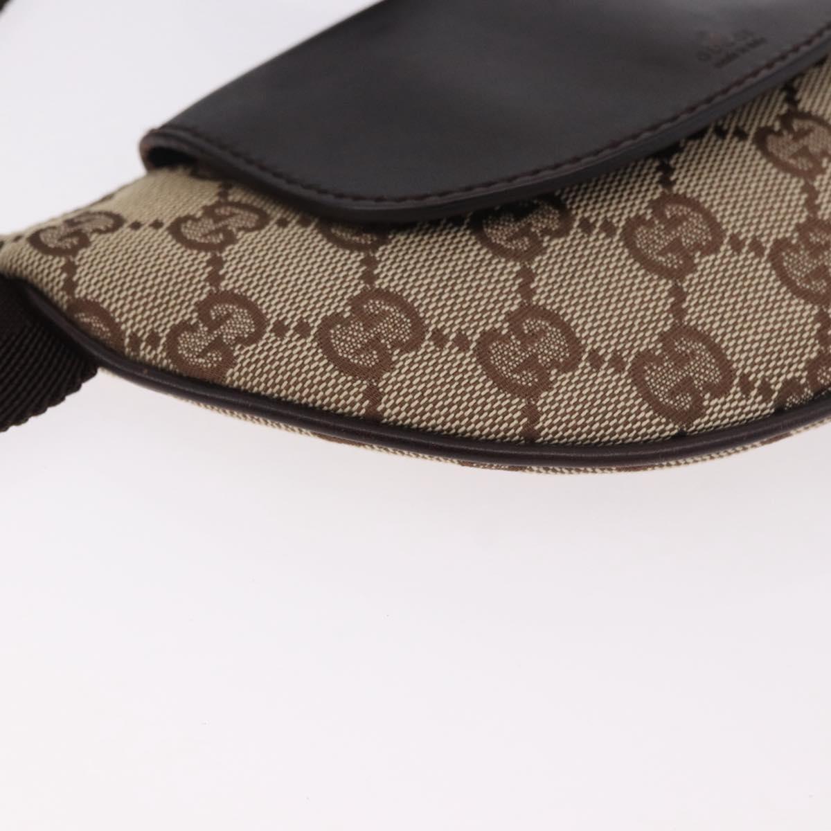 GUCCI GG Canvas Waist bag Beige Gold 106688 Auth 183136A