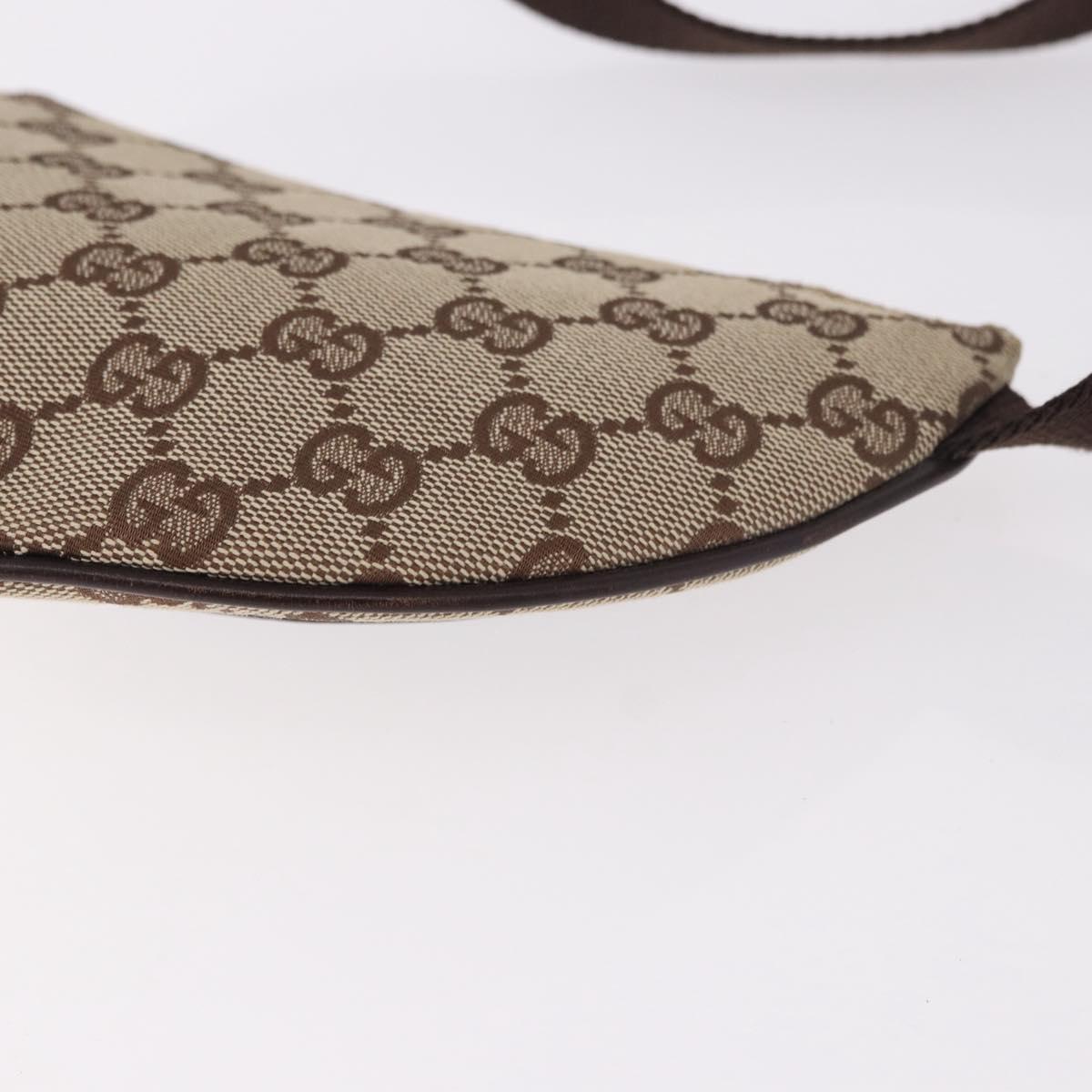 GUCCI GG Canvas Waist bag Beige Gold 106688 Auth 183136A