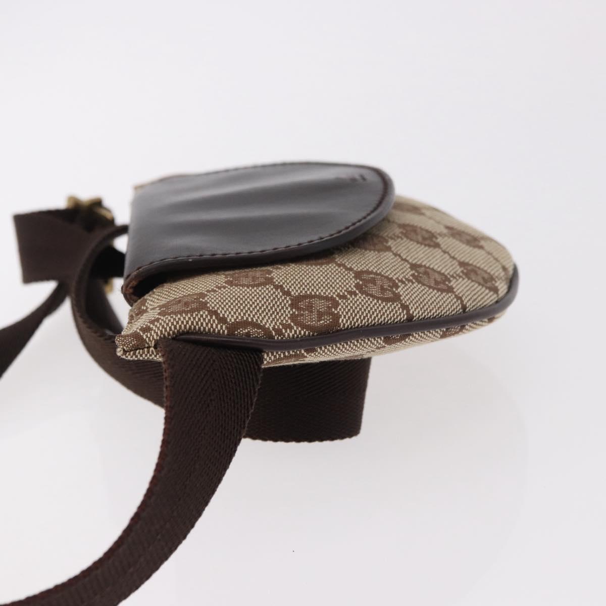 GUCCI GG Canvas Waist bag Beige Gold 106688 Auth 183136A