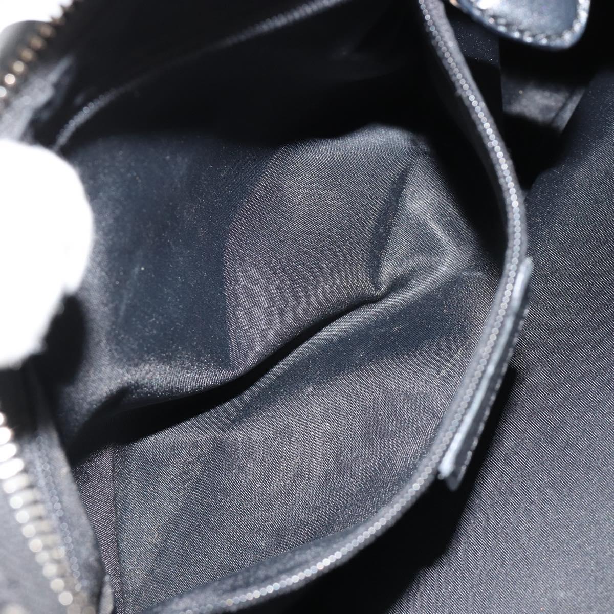 Christian Dior Trotter Canvas Street Chic Shoulder Bag Black Silver Auth 183160