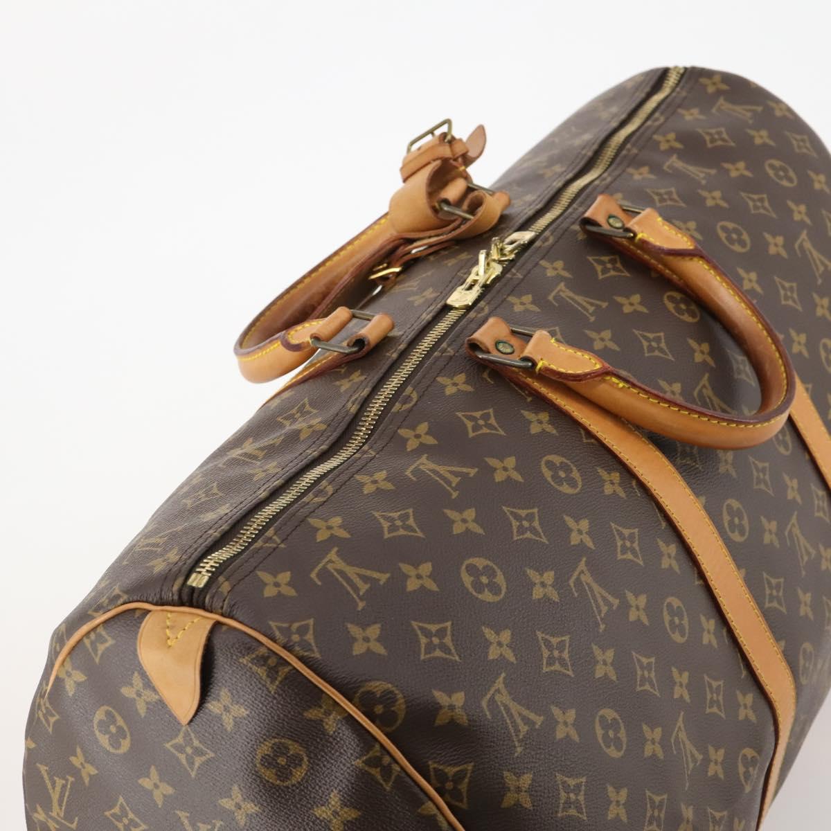 LOUIS VUITTON Monogram Keepall 55 Boston Bag M41424 LV Auth 183184