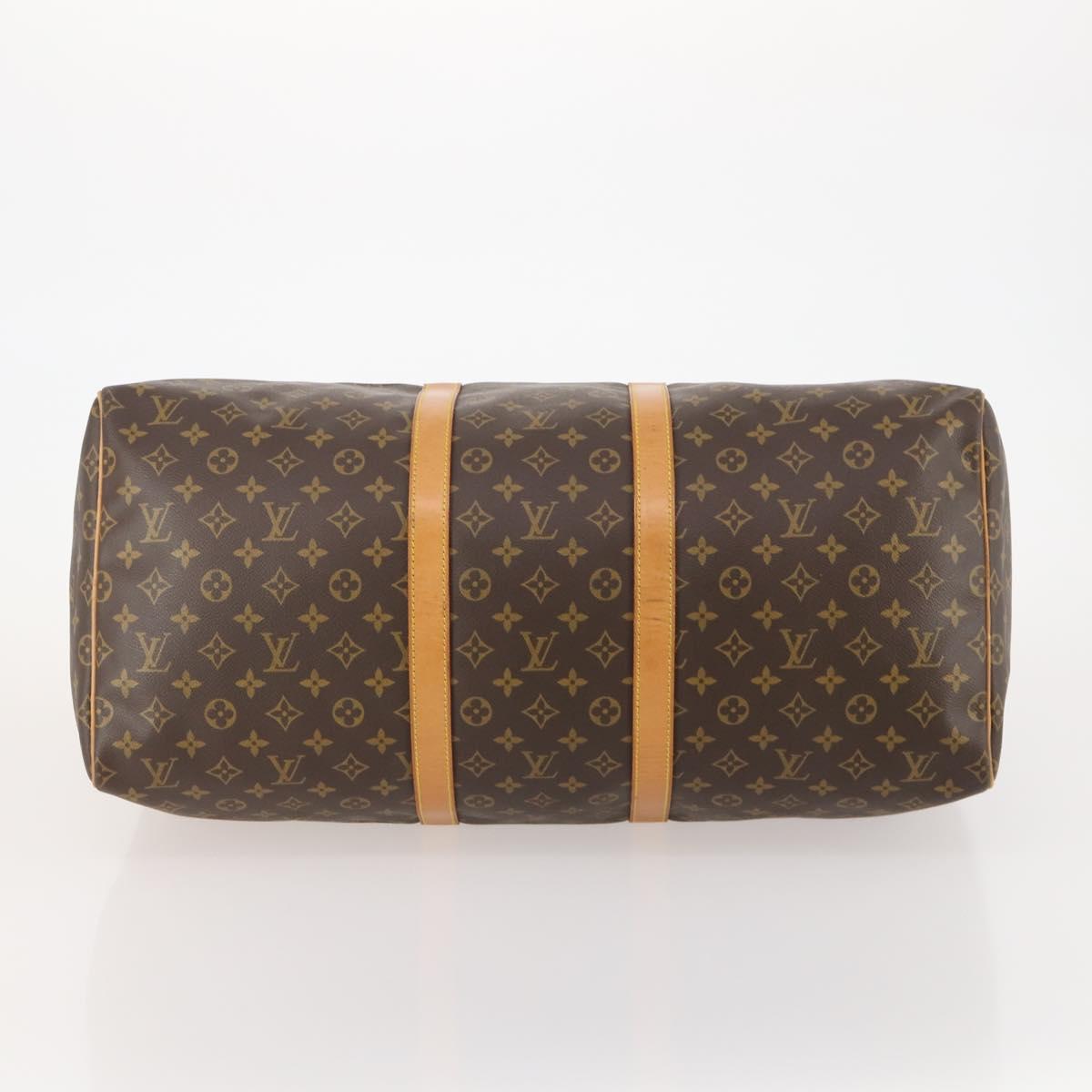 LOUIS VUITTON Monogram Keepall 55 Boston Bag M41424 LV Auth 183184