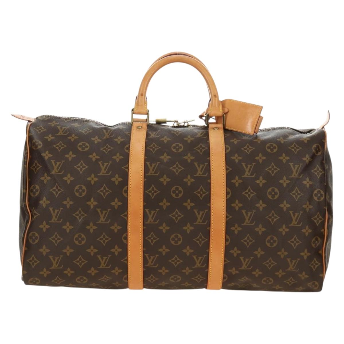 LOUIS VUITTON Monogram Keepall 50 Boston Bag M41426 LV Auth 183185SAV