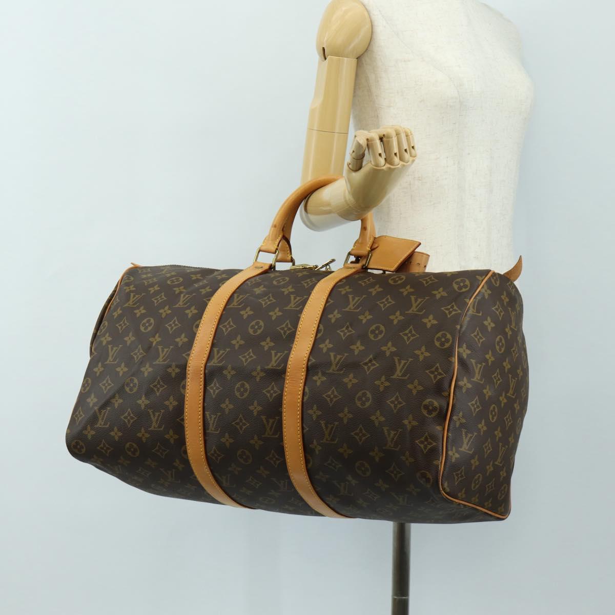 LOUIS VUITTON Monogram Keepall 50 Boston Bag M41426 LV Auth 183185SAV