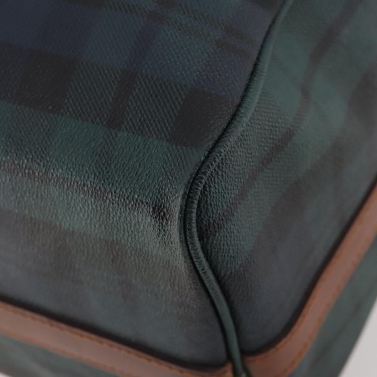 Polo Ralph Lauren Boston Bag Leather PVC Green Auth 183195A