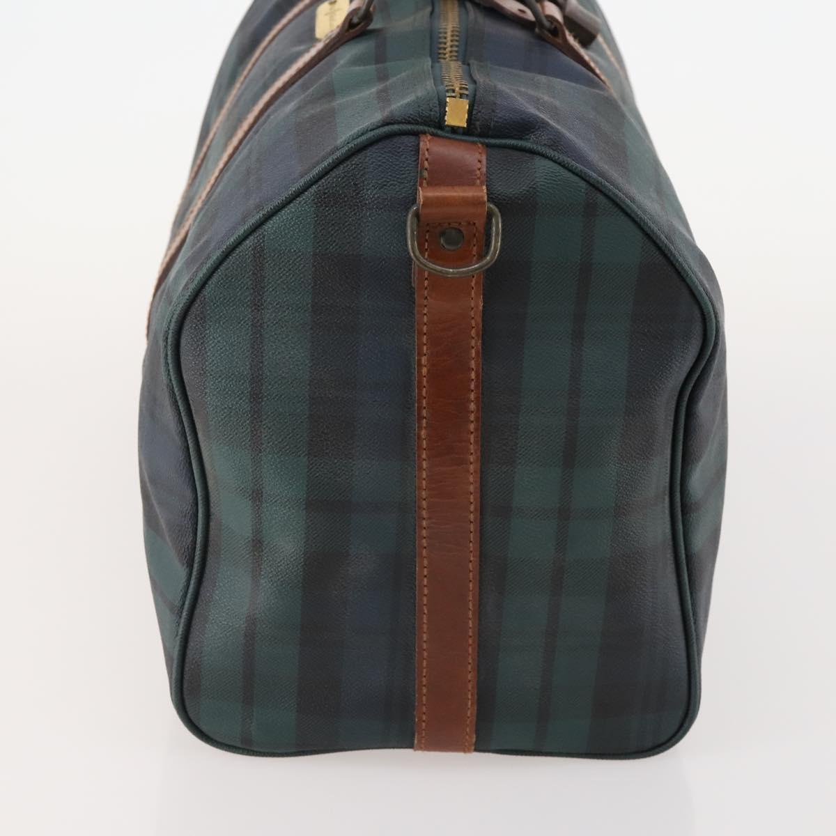 Polo Ralph Lauren Boston Bag Leather PVC Green Auth 183195A