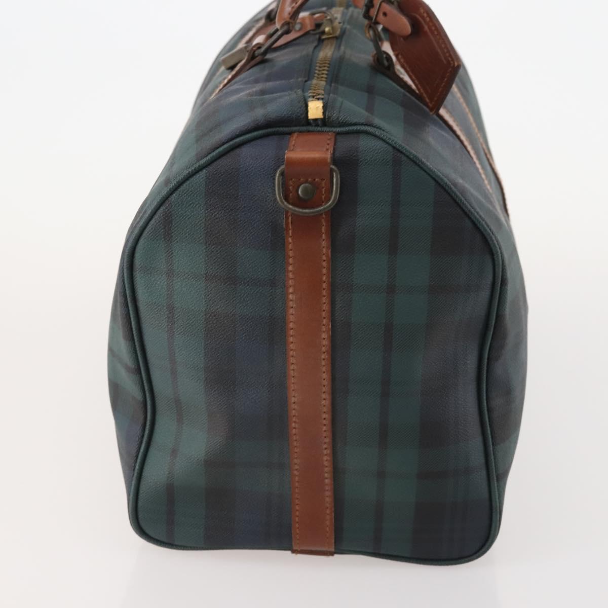 Polo Ralph Lauren Boston Bag Leather PVC Green Auth 183195A
