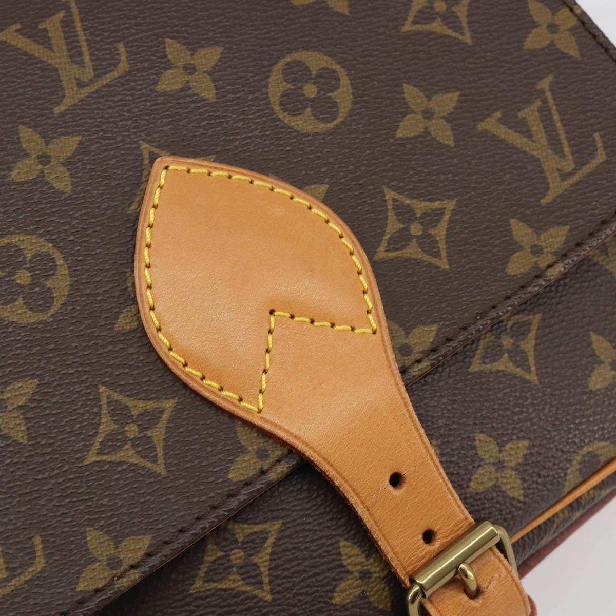 LOUIS VUITTON Monogram Cartouchiere MM Shoulder Bag M51253 LV Auth 183209