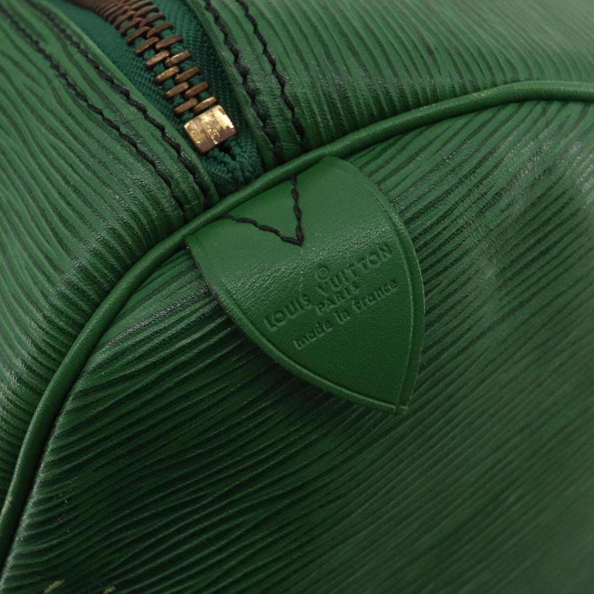 LOUIS VUITTON Epi Keepall 55 Boston Bag Green M42954 LV Auth 183211A