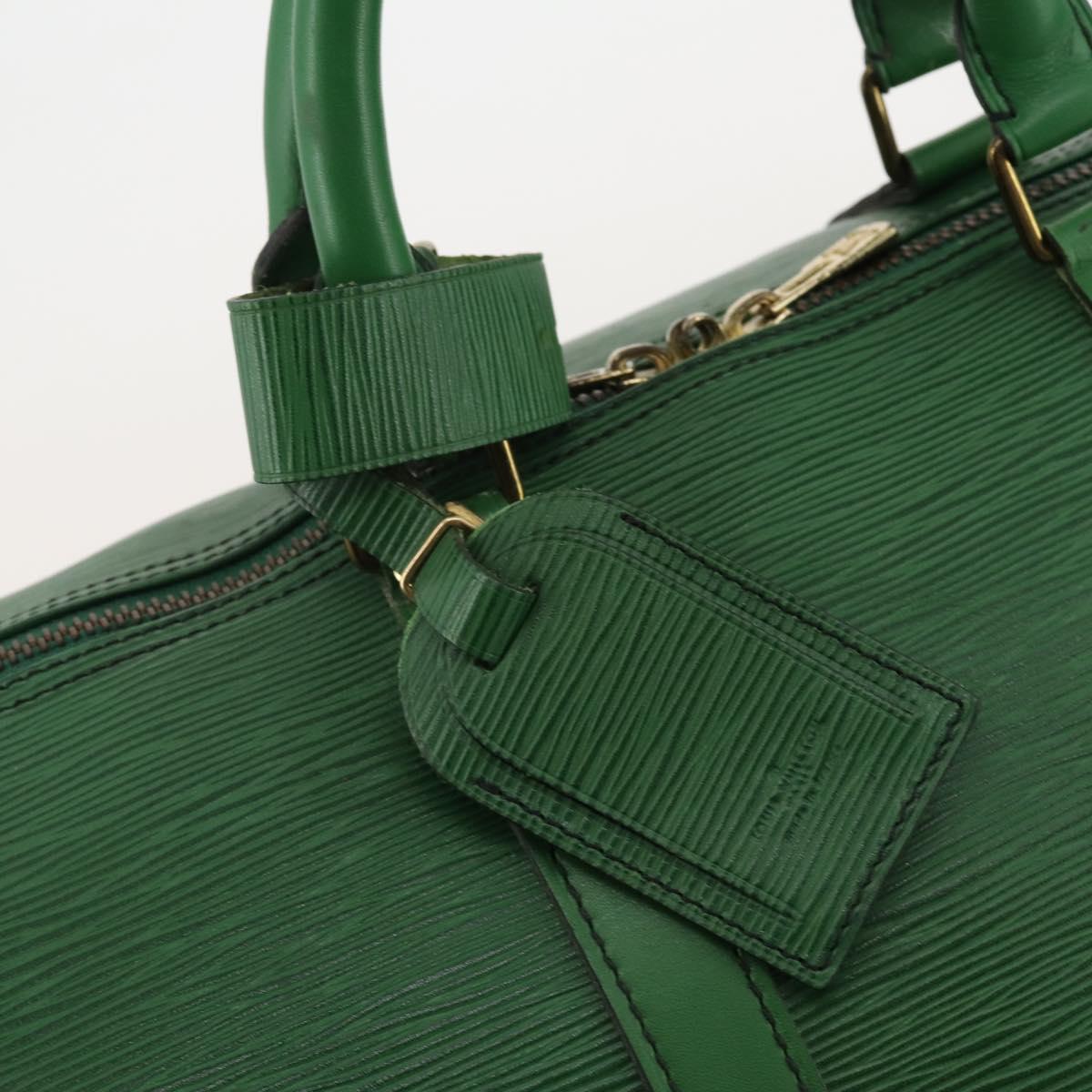 LOUIS VUITTON Epi Keepall 55 Boston Bag Green M42954 LV Auth 183211A
