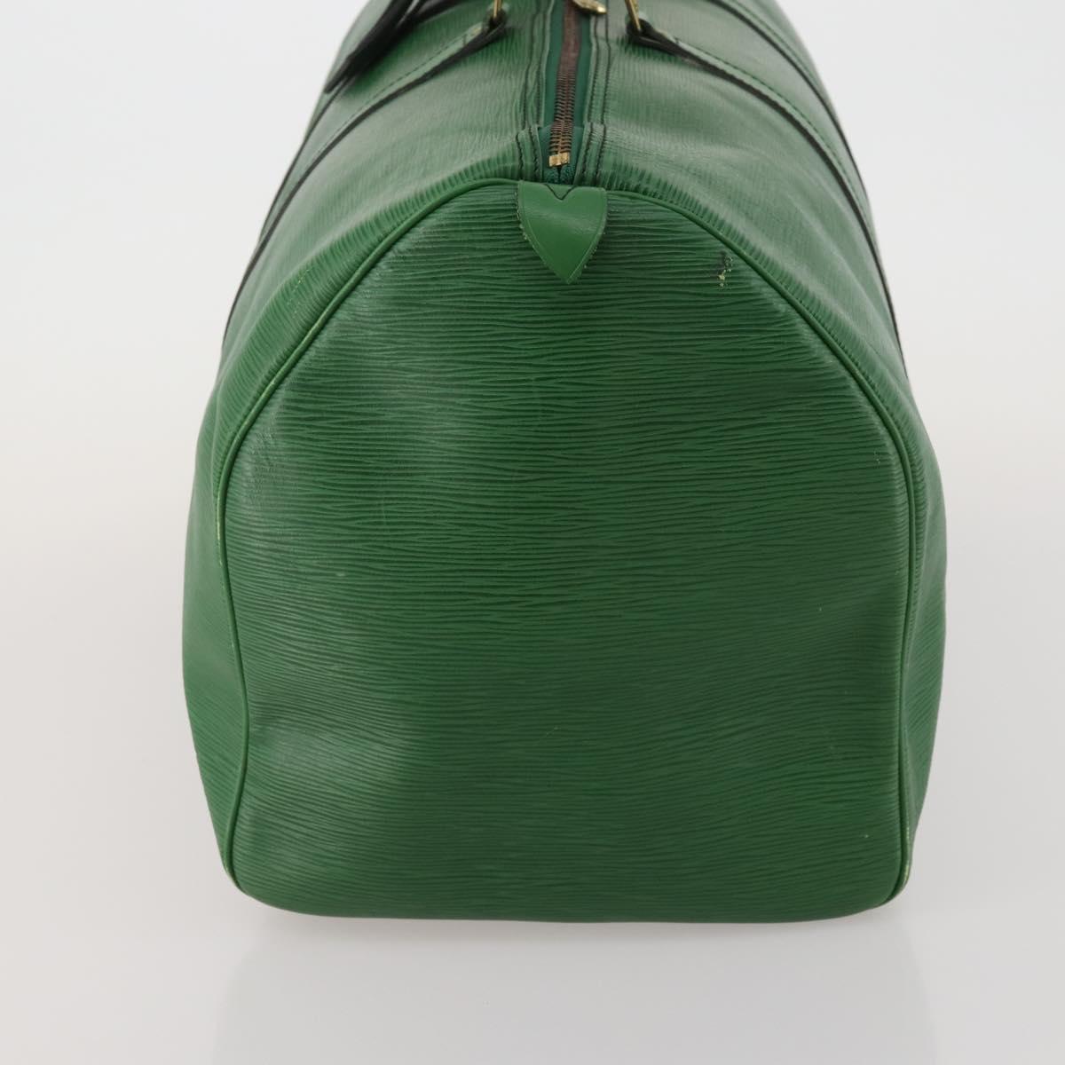 LOUIS VUITTON Epi Keepall 55 Boston Bag Green M42954 LV Auth 183211A