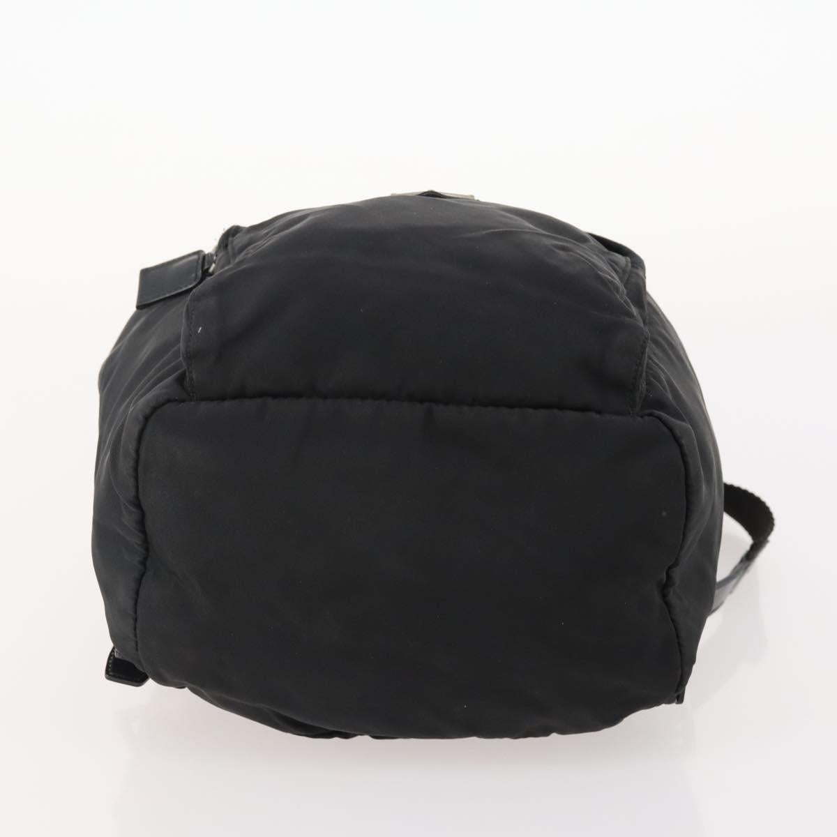 PRADA Backpack Nylon Black Silver Auth 183221