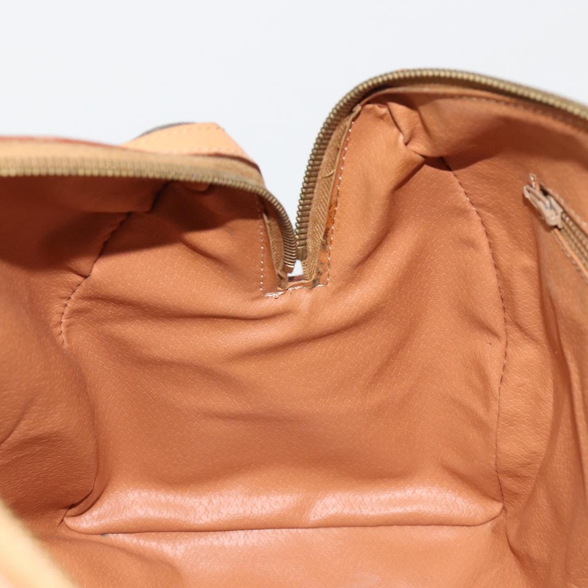 CELINE Macadam Canvas Hand Bag PVC Leather Brown Gold Auth 183222A
