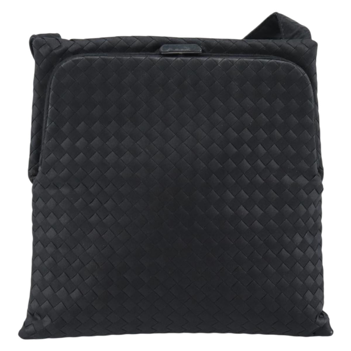 BOTTEGA VENETA INTRECCIATO Shoulder Bag Nylon Black Auth 183225A