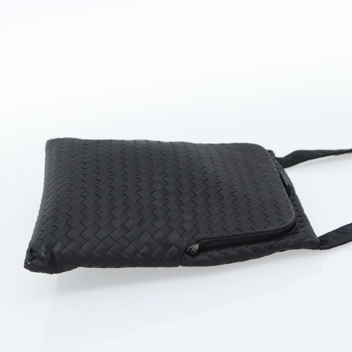 BOTTEGA VENETA INTRECCIATO Shoulder Bag Nylon Black Auth 183225A