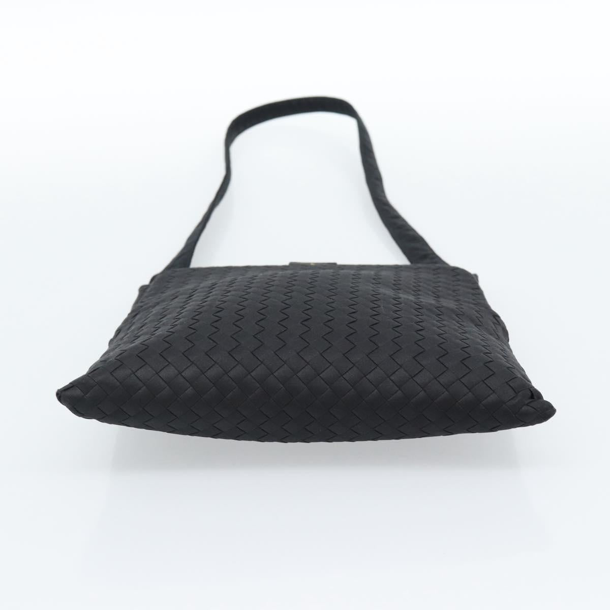 BOTTEGA VENETA INTRECCIATO Shoulder Bag Nylon Black Auth 183225A