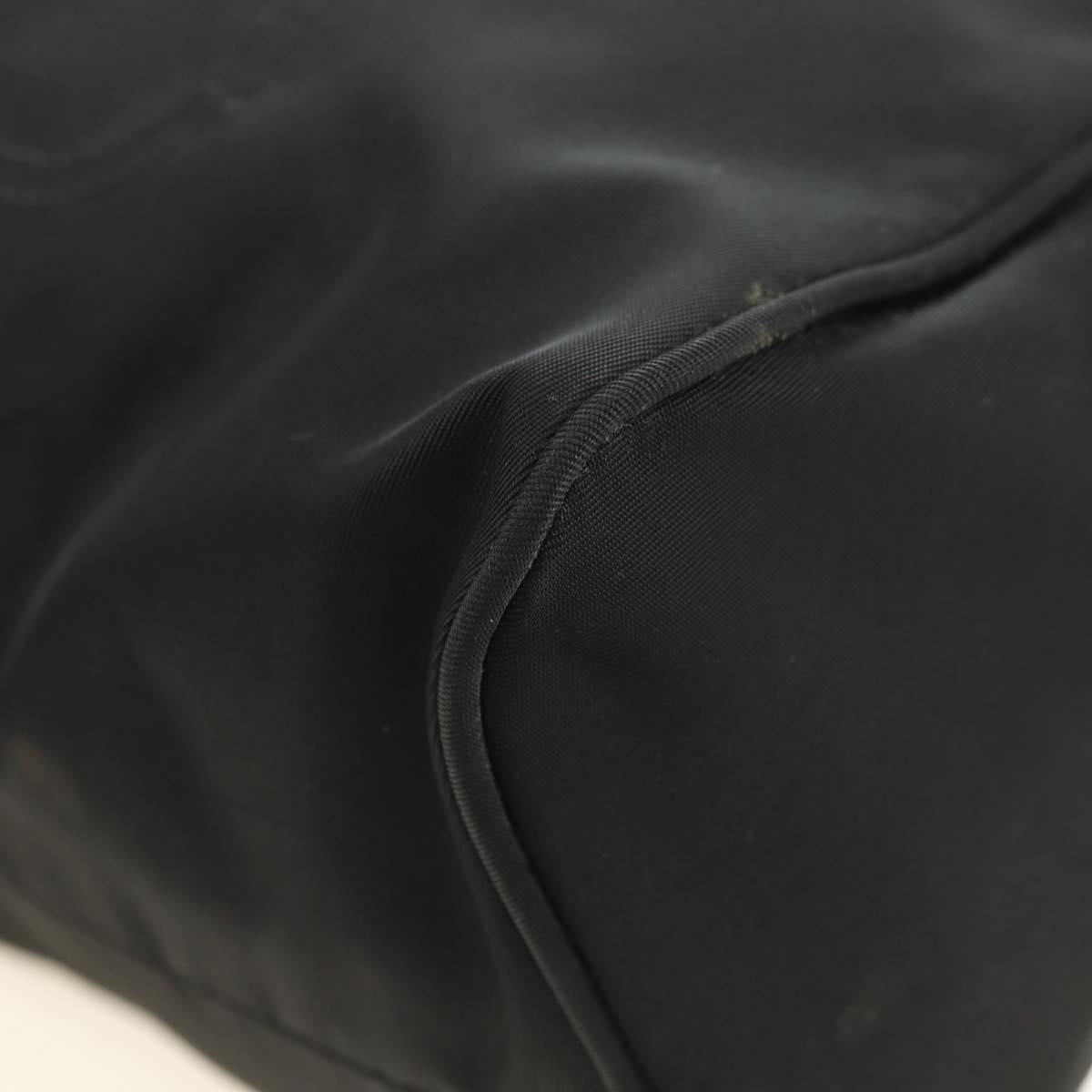 PRADA Shoulder Bag Nylon Black Gold Auth 183232SAV