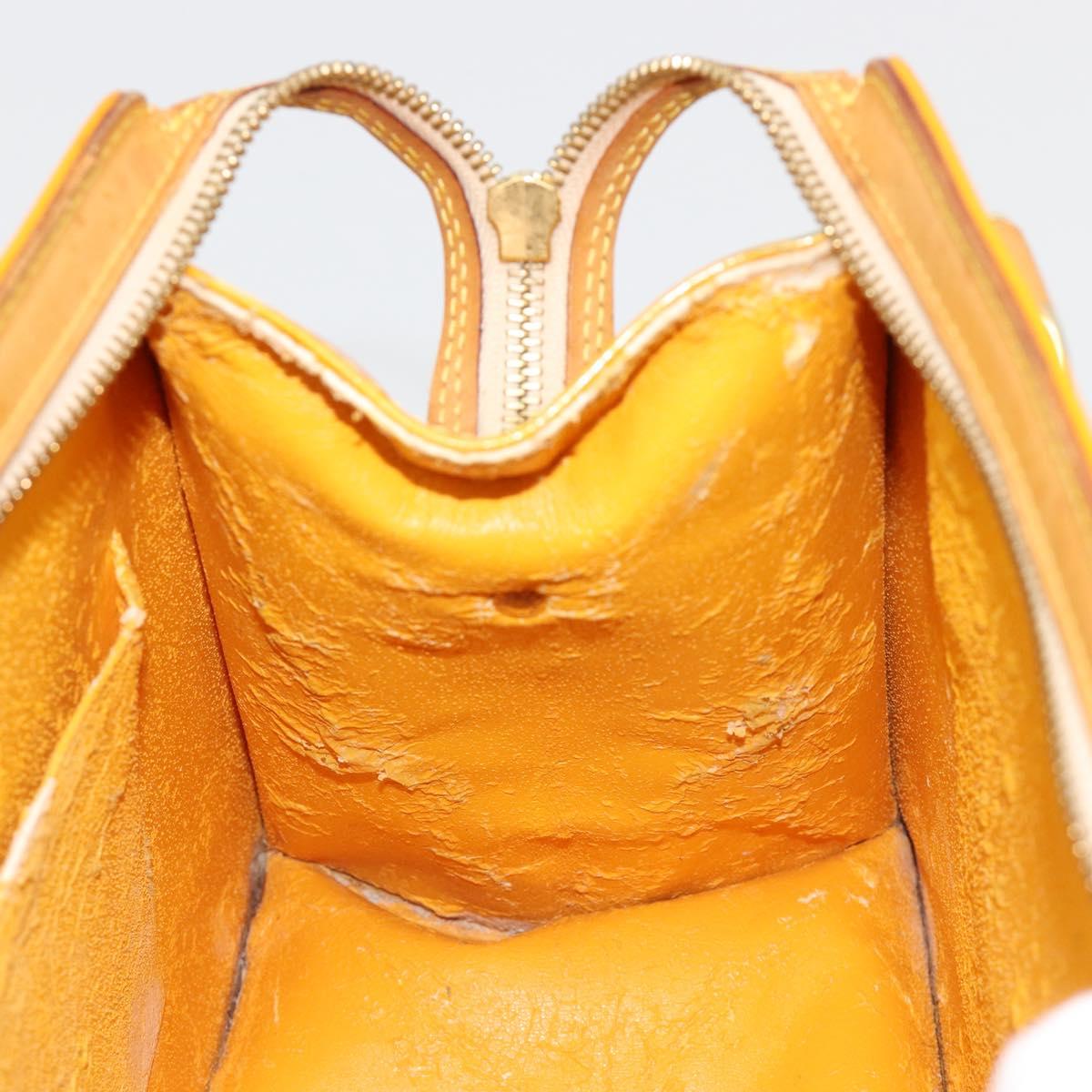 LOUIS VUITTON Monogram Vernis Forsyth Hand Bag Jaune M91112 LV Auth 183235