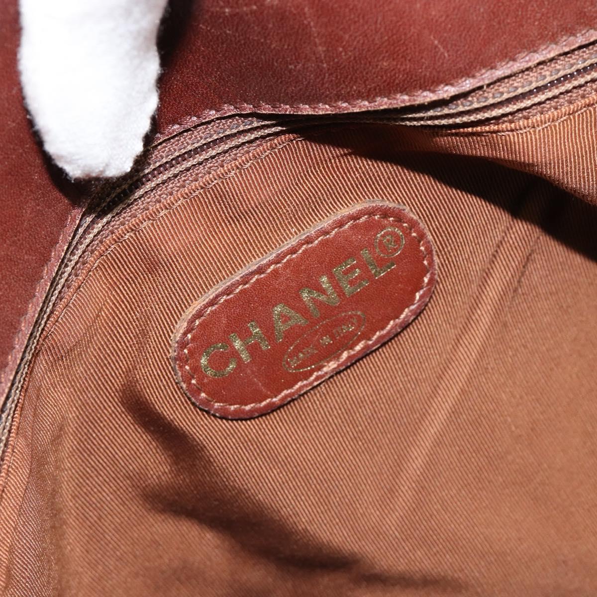 CHANEL Tote Bag Coated Canvas Beige Gold CC Auth 183241