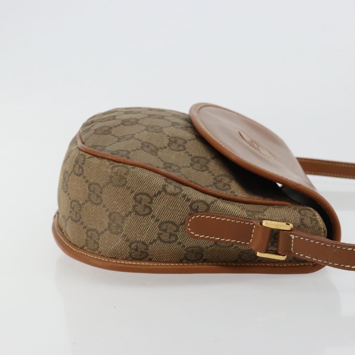 GUCCI GG Canvas Shoulder Bag Beige Gold 007 14 0074 Auth 183260