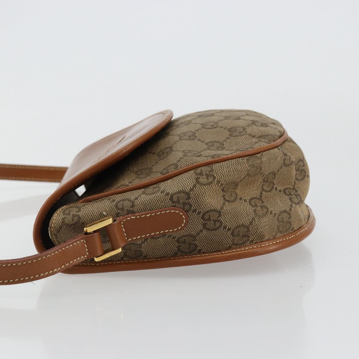 GUCCI GG Canvas Shoulder Bag Beige Gold 007 14 0074 Auth 183260