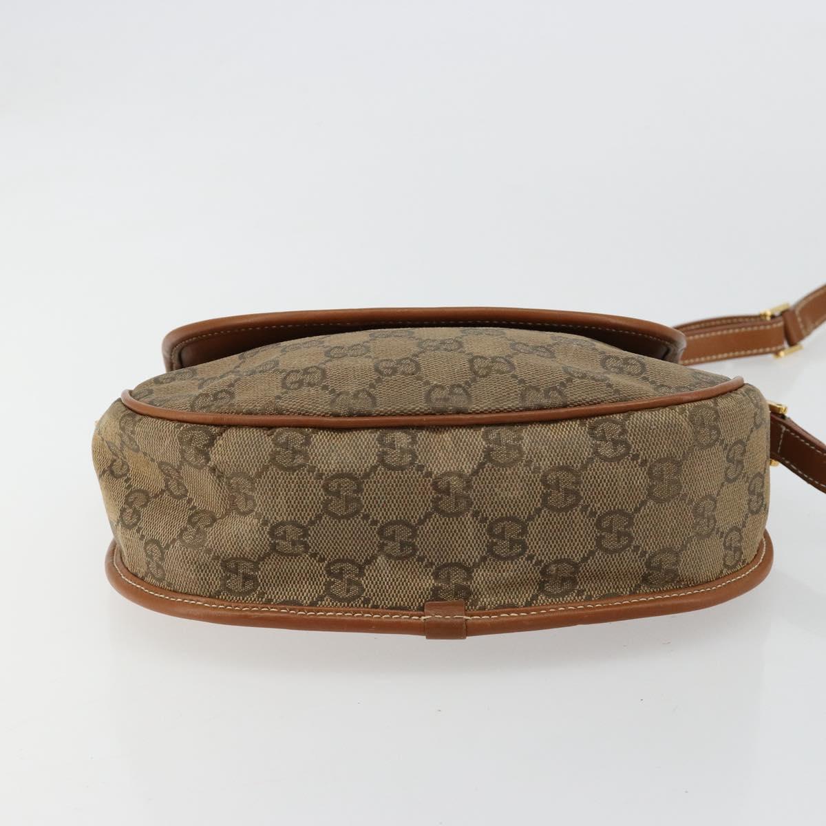 GUCCI GG Canvas Shoulder Bag Beige Gold 007 14 0074 Auth 183260