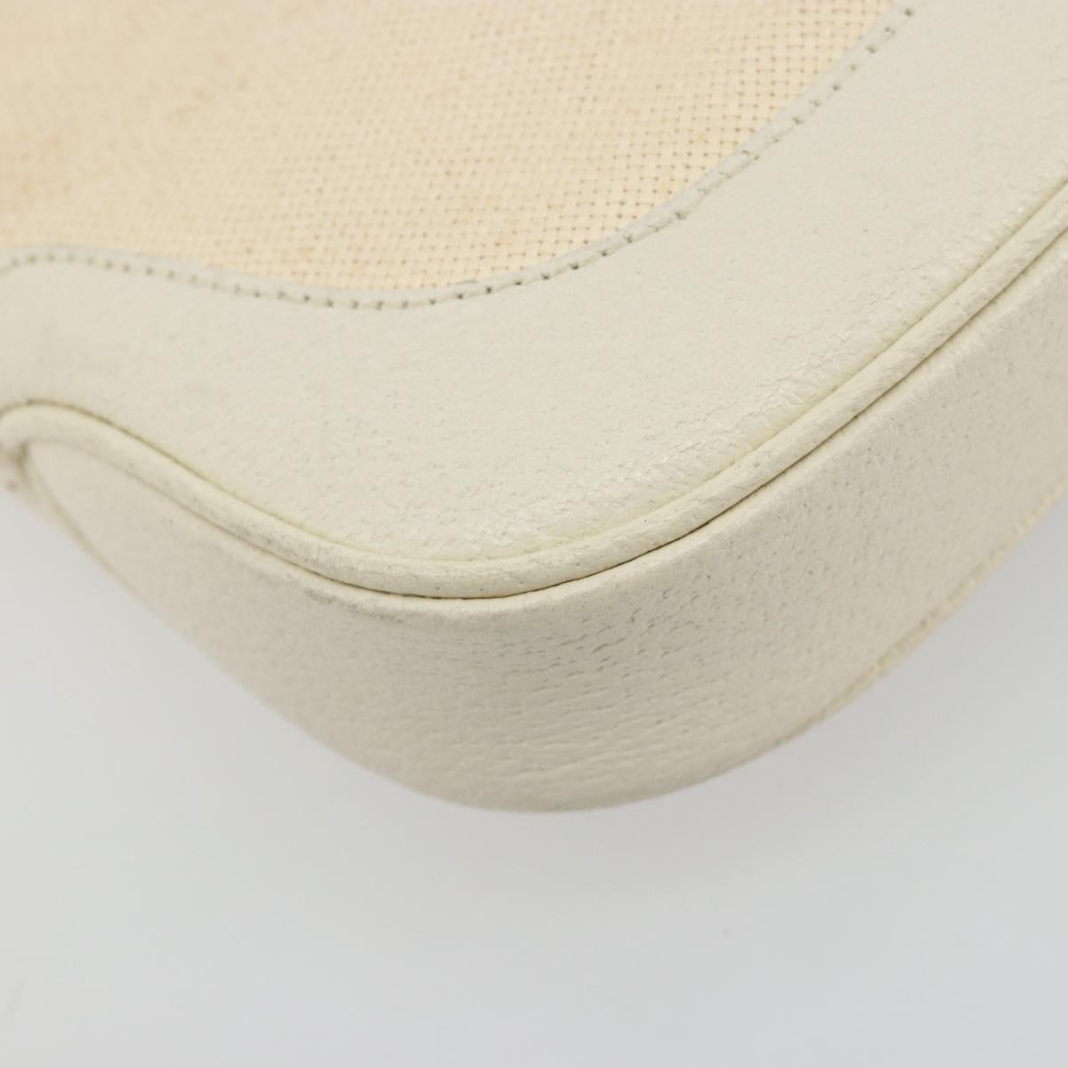 GUCCI Jackie Shoulder Bag Canvas Ivory Gold 001 3735 Auth 183266SAV