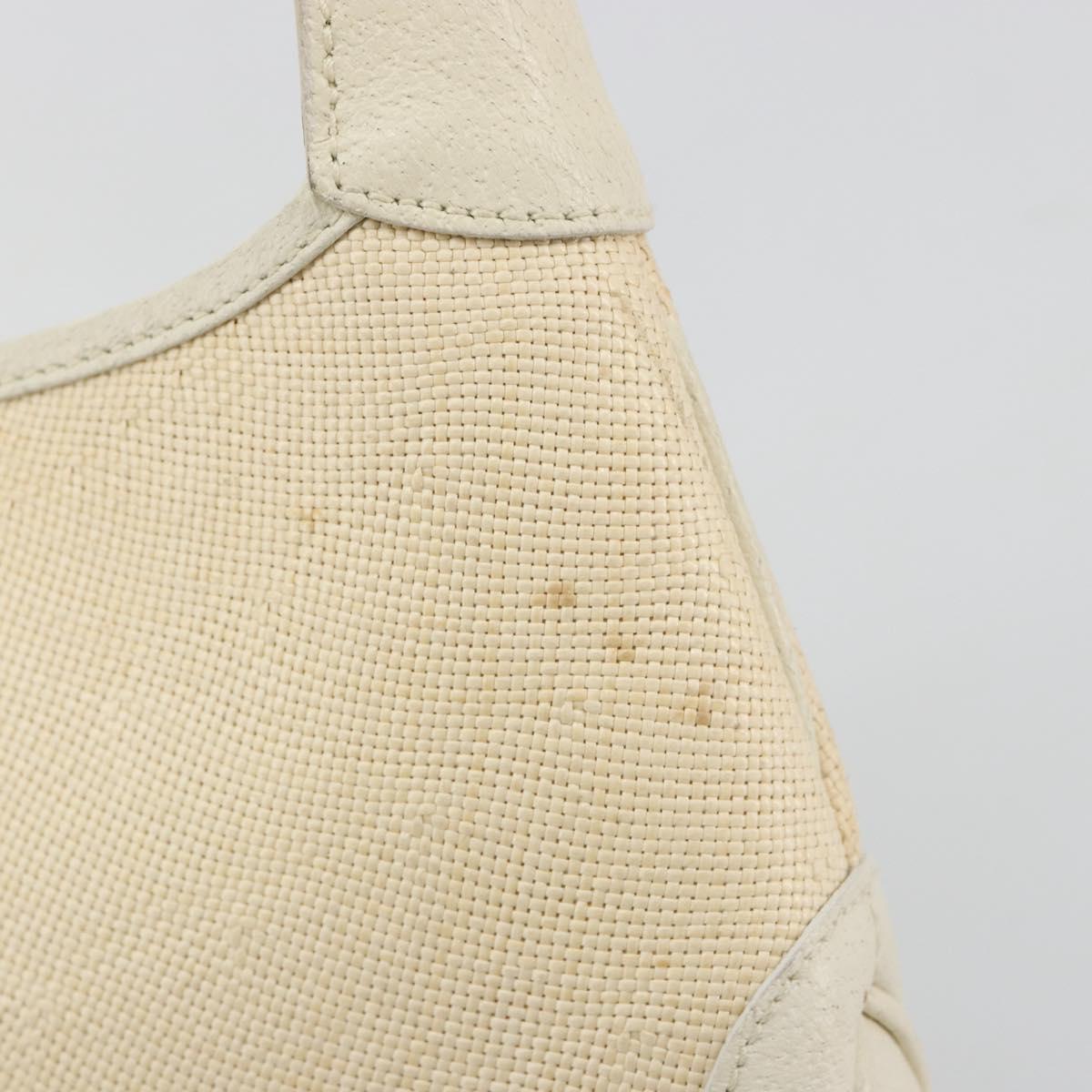 GUCCI Jackie Shoulder Bag Canvas Ivory Gold 001 3735 Auth 183266SAV