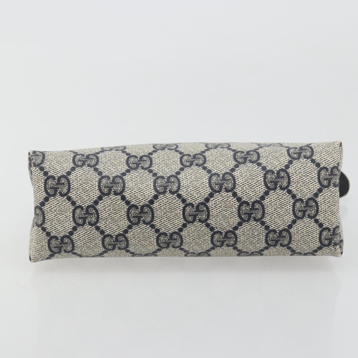 GUCCI GG Supreme Pouch PVC Navy 89 01 020 Auth 183285A