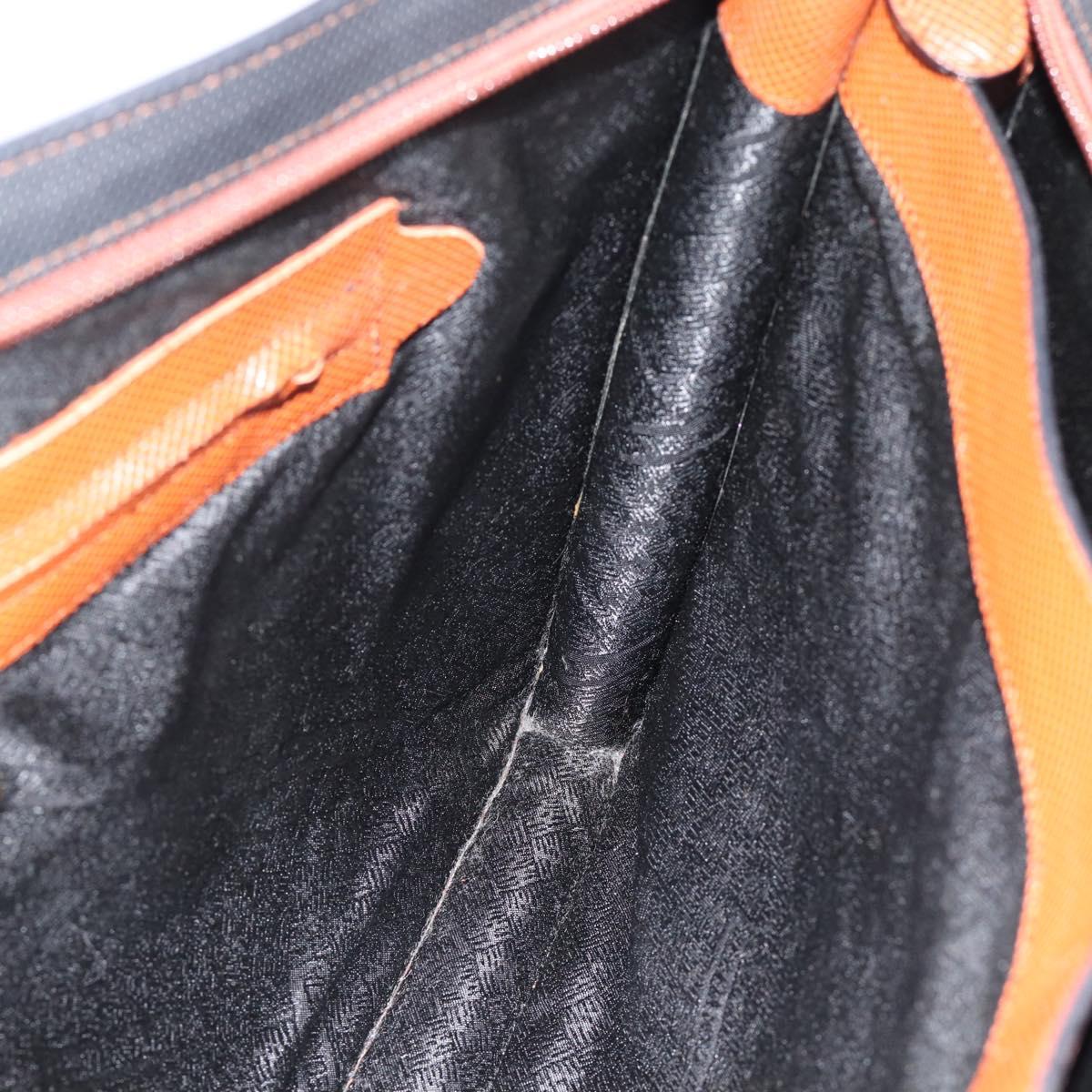 BOTTEGA VENETA Tote Bag PVC Canvas Black Gold Auth 183286