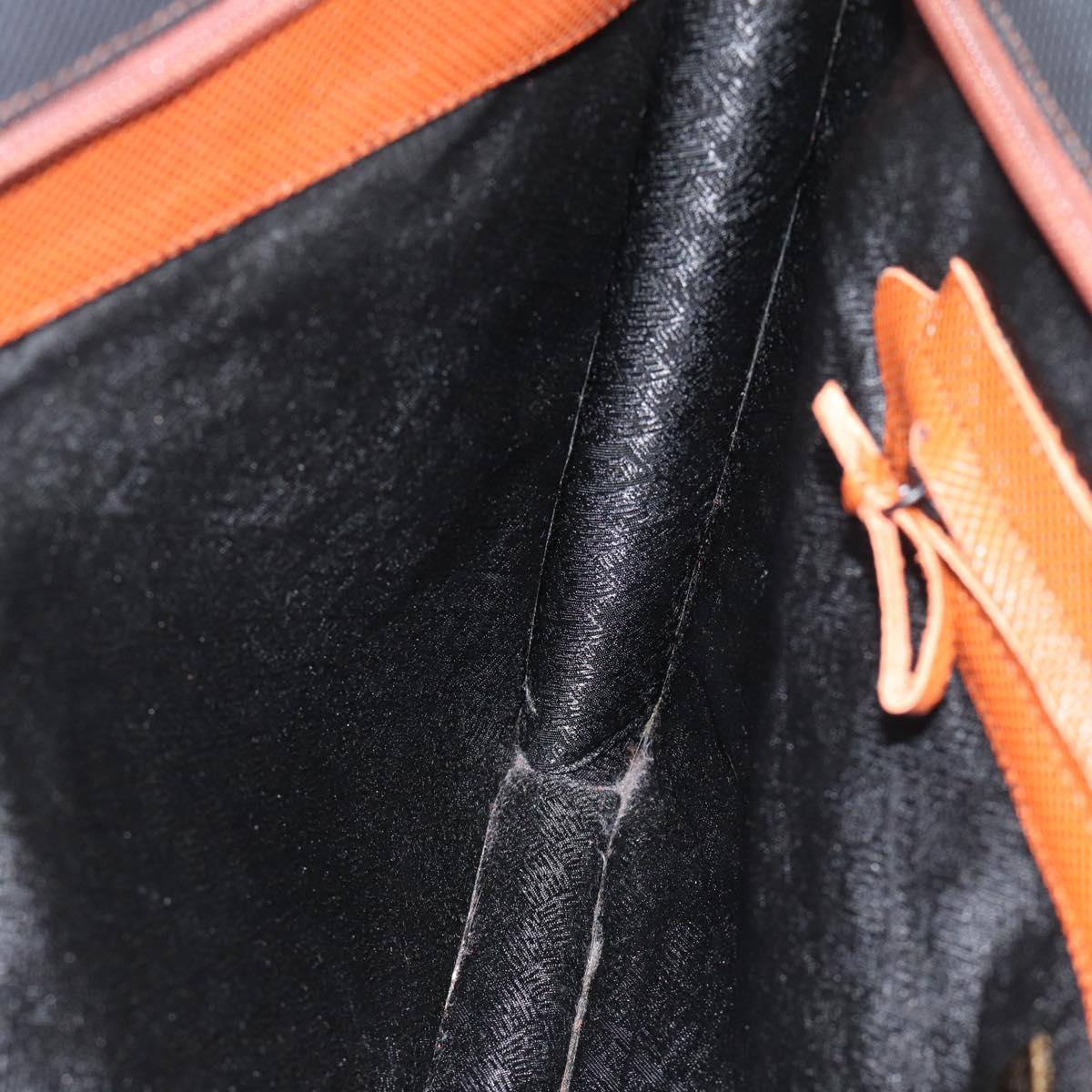BOTTEGA VENETA Tote Bag PVC Canvas Black Gold Auth 183286