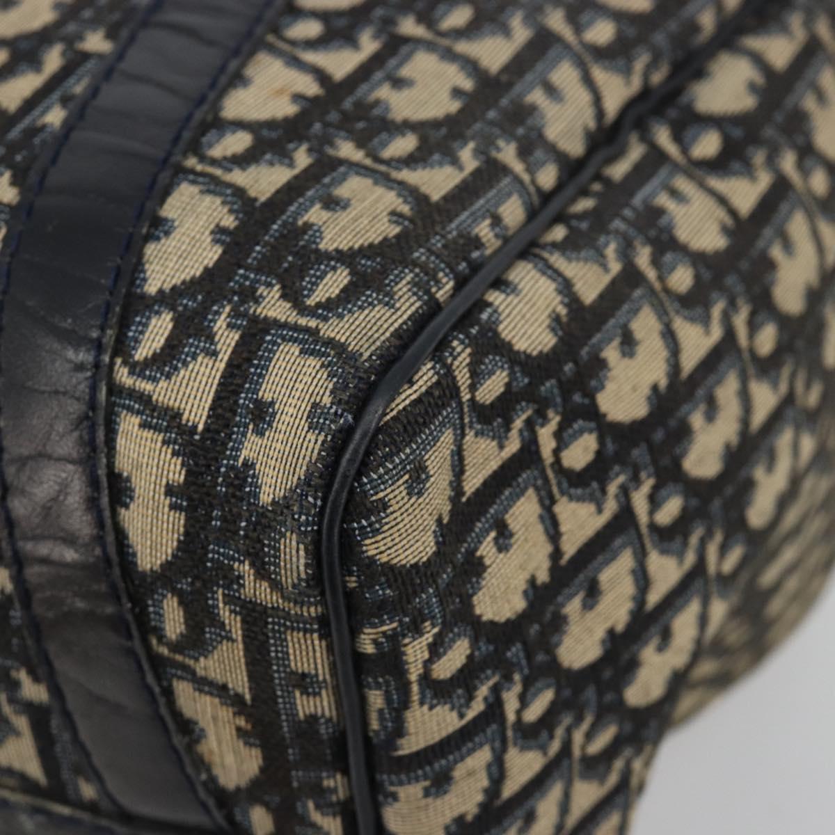 Christian Dior Trotter Canvas Hand Bag Navy Auth 183293A