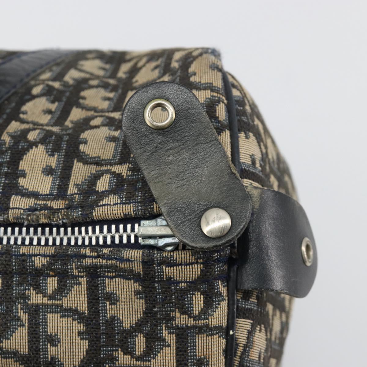 Christian Dior Trotter Canvas Hand Bag Navy Auth 183293A