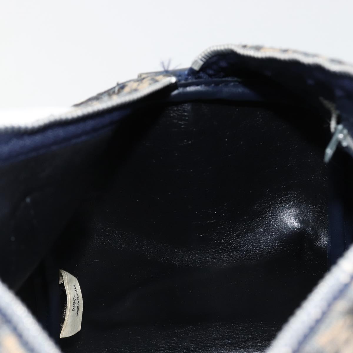 Christian Dior Trotter Canvas Hand Bag Navy Auth 183293A