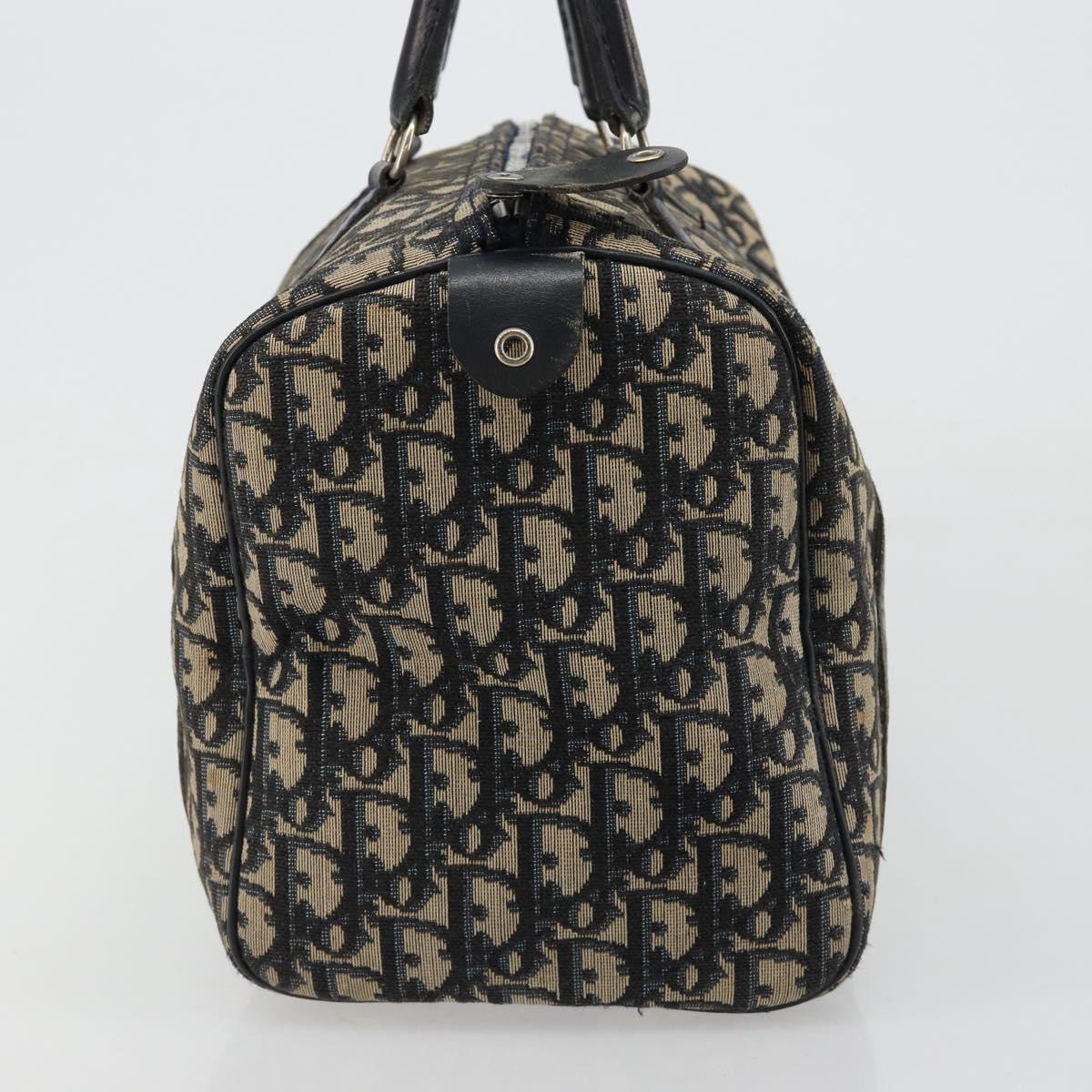 Christian Dior Trotter Canvas Hand Bag Navy Auth 183293A