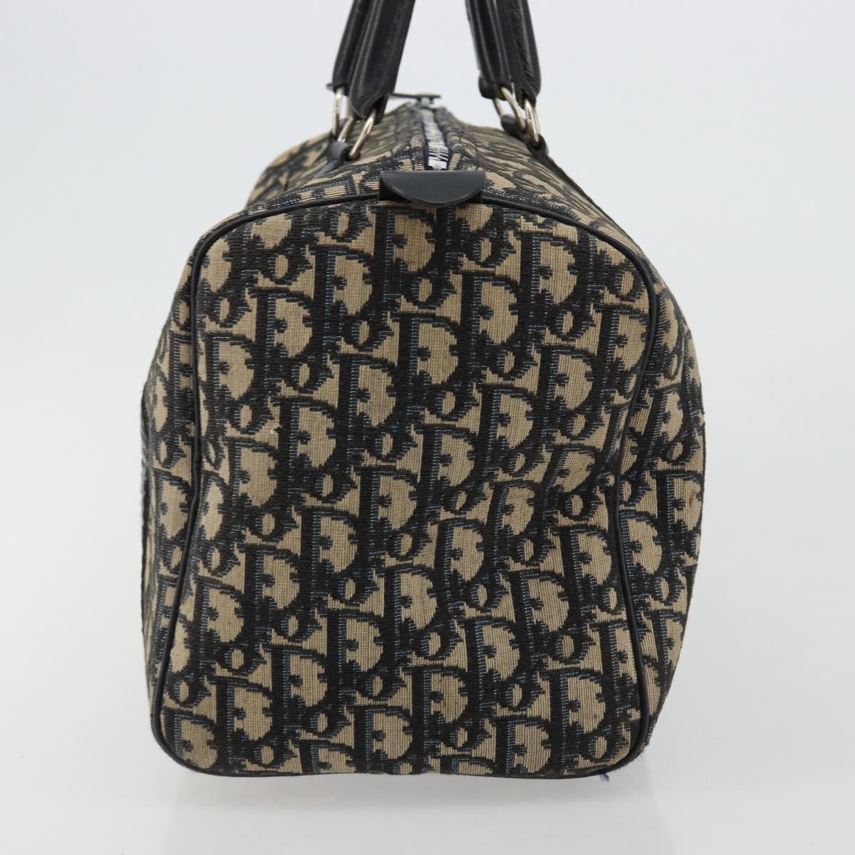 Christian Dior Trotter Canvas Hand Bag Navy Auth 183293A