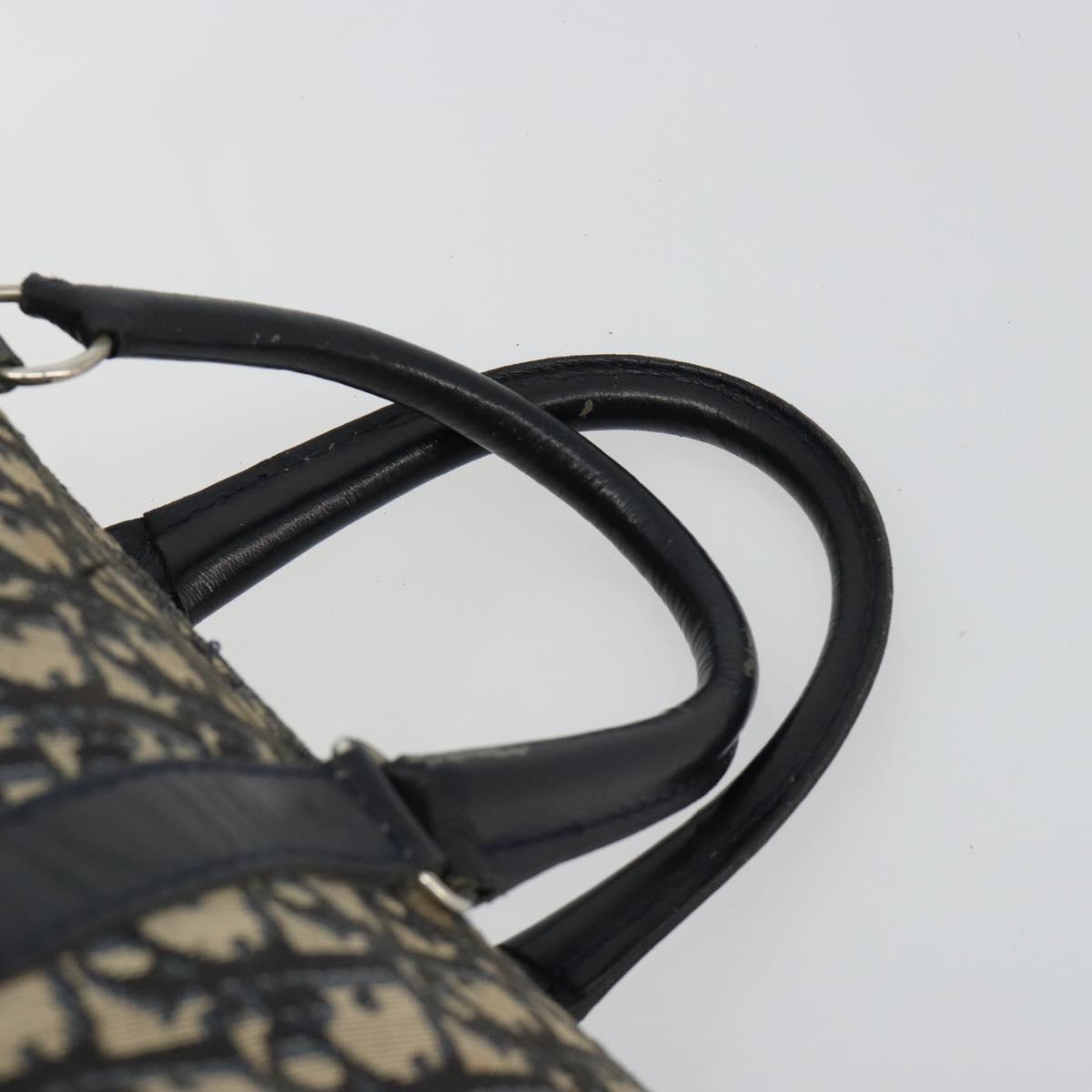 Christian Dior Trotter Canvas Hand Bag Navy Auth 183293A