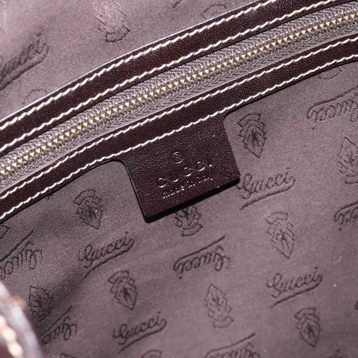 GUCCI GG Canvas Web Sherry Line Tote Bag Beige Gold Red 232969 Auth 183296