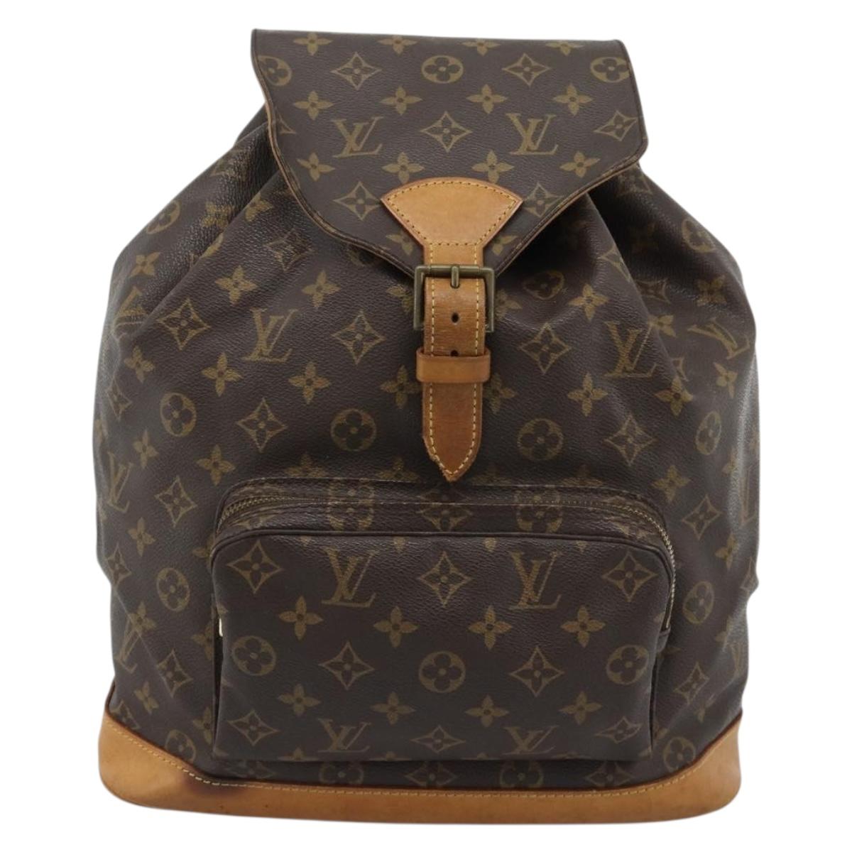 LOUIS VUITTON Monogram Montsouris GM Backpack M51135 LV Auth 183298