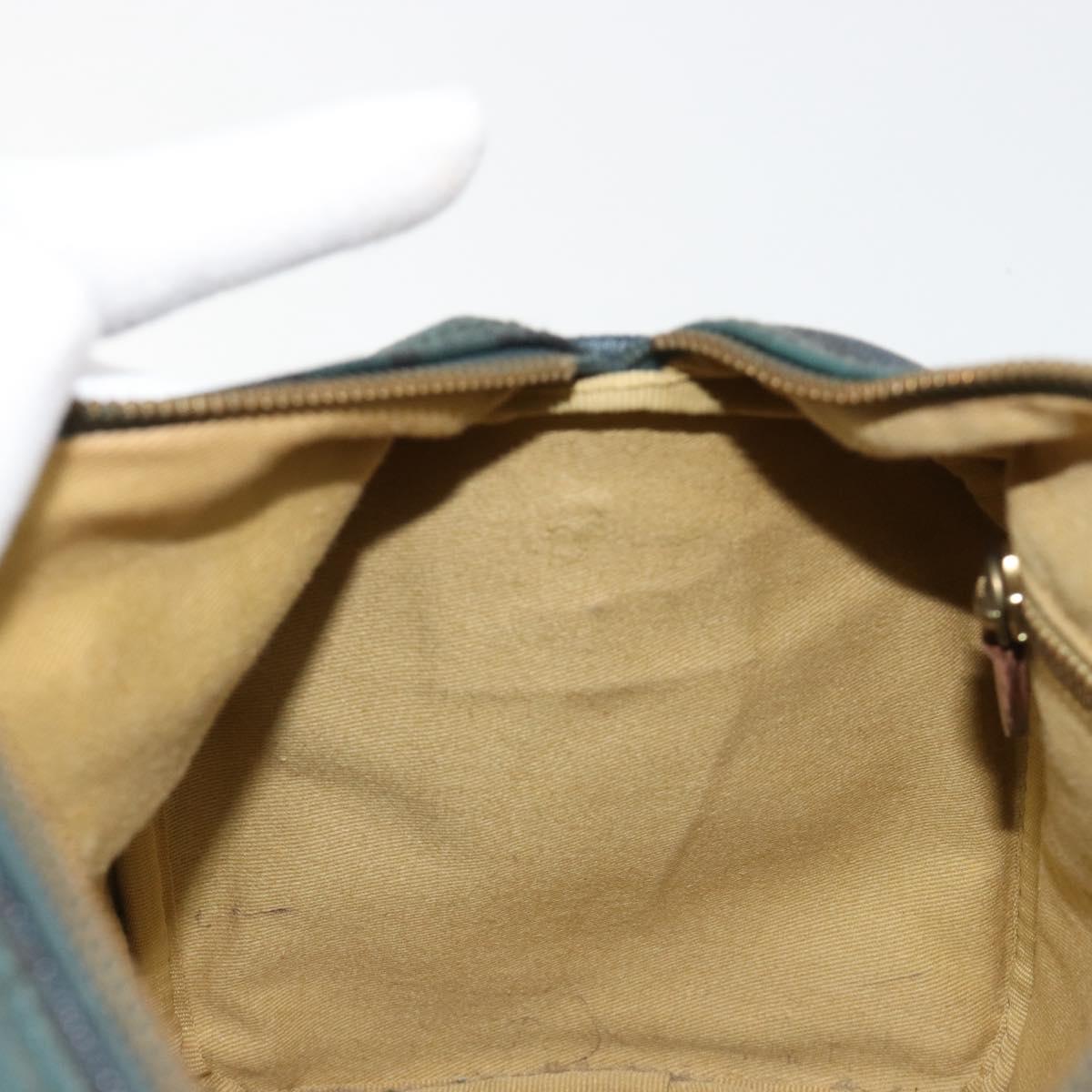 Polo Ralph Lauren Boston Bag Leather PVC Green Auth 183300A