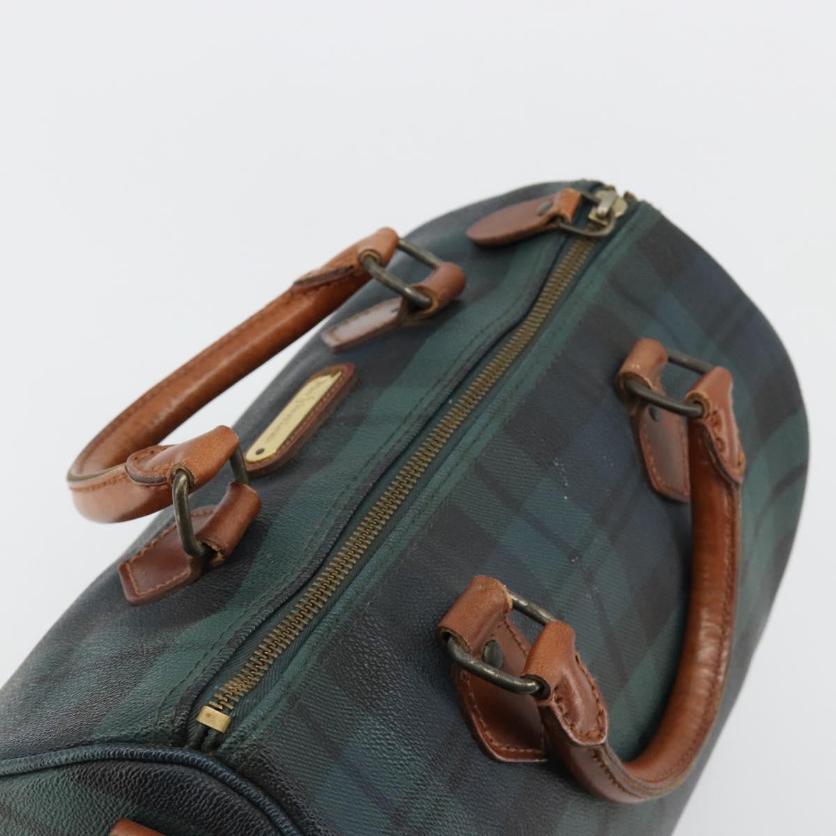 Polo Ralph Lauren Boston Bag Leather PVC Green Auth 183300A