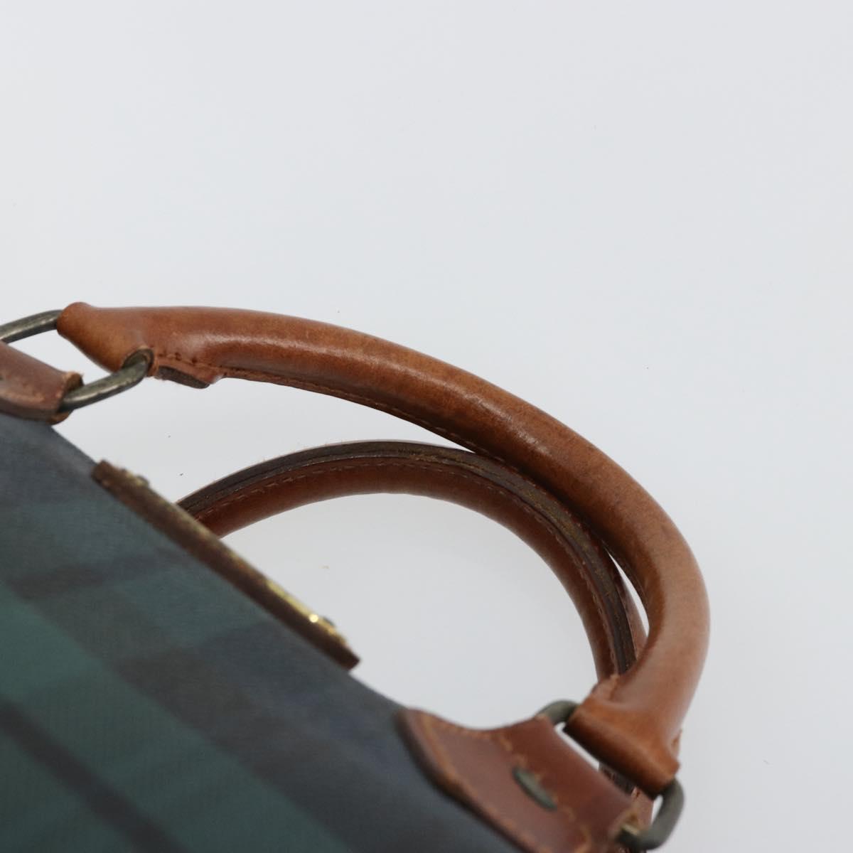 Polo Ralph Lauren Boston Bag Leather PVC Green Auth 183300A