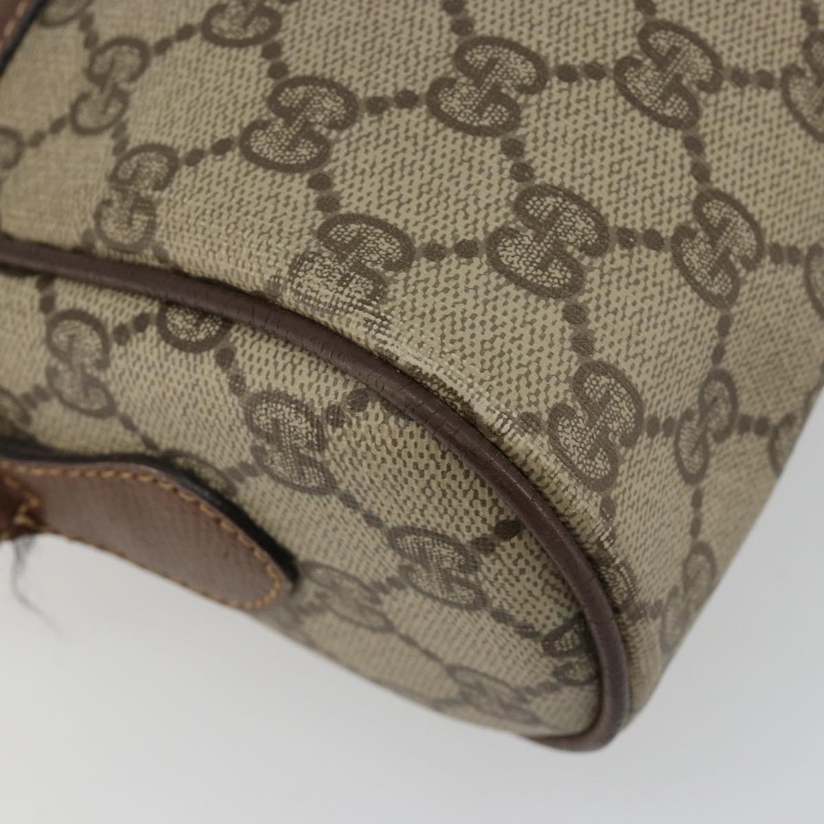 GUCCI GG Supreme Web Sherry Line Bag PVC Beige 001 56 6472 4021 Auth 183301