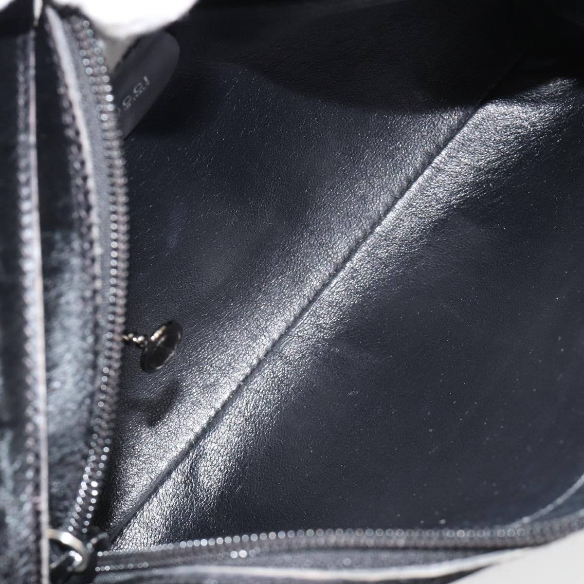 GUCCI Shoulder Bag Harako leather Black Silver 007 1014 0274 5 Auth 183309