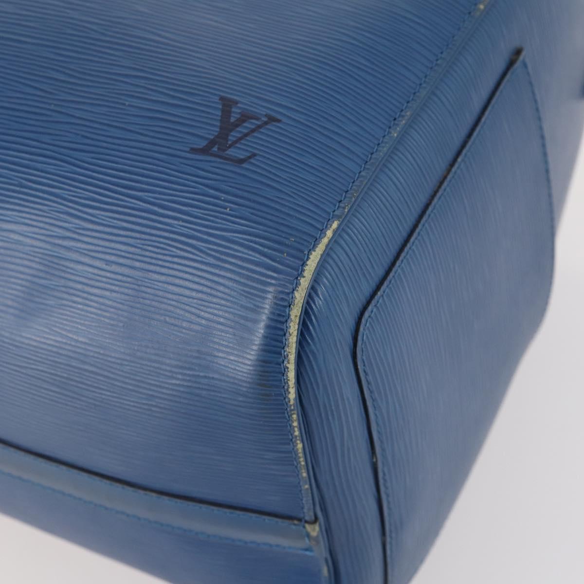 LOUIS VUITTON Epi Keepall 45 Boston Bag Blue M42975 LV Auth 183312