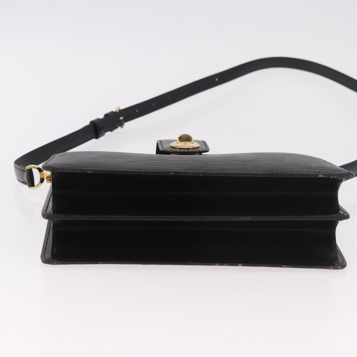 LOUIS VUITTON Epi Capuchin Shoulder Bag Black M52342 LV Auth 183324