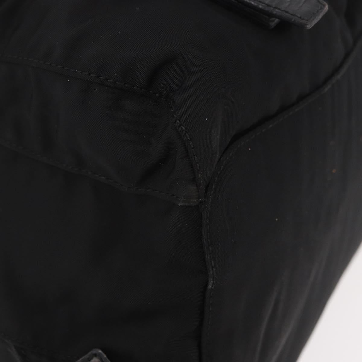 PRADA Backpack Nylon Black Silver Auth 183352A