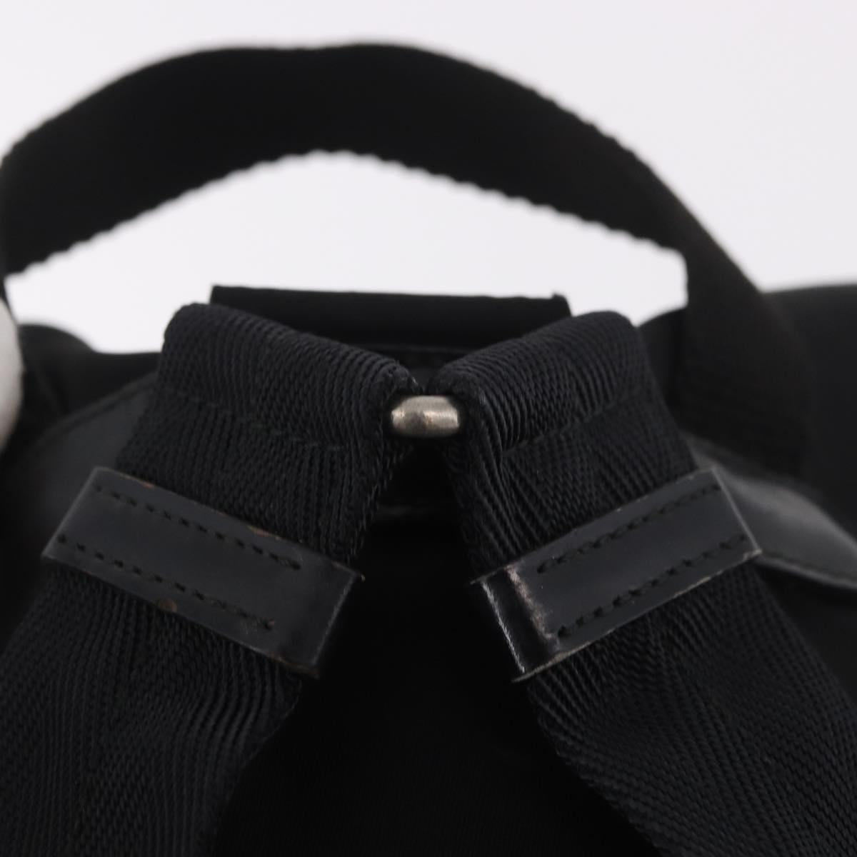 PRADA Backpack Nylon Black Silver Auth 183352A
